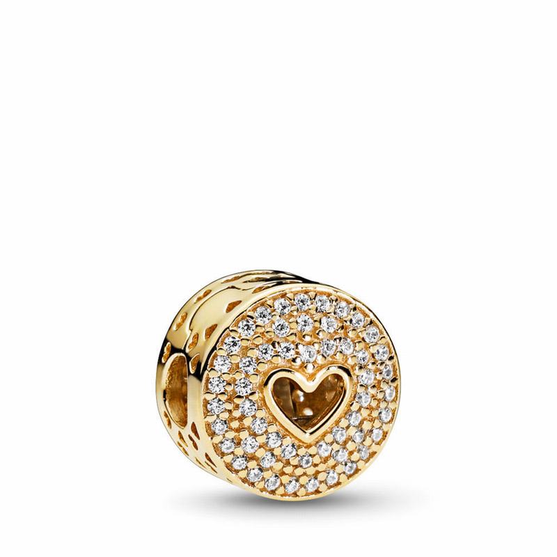 Pandora Heart of Luxury Clip Charm Clearance NZ, 14k Gold (876029-DZJ)